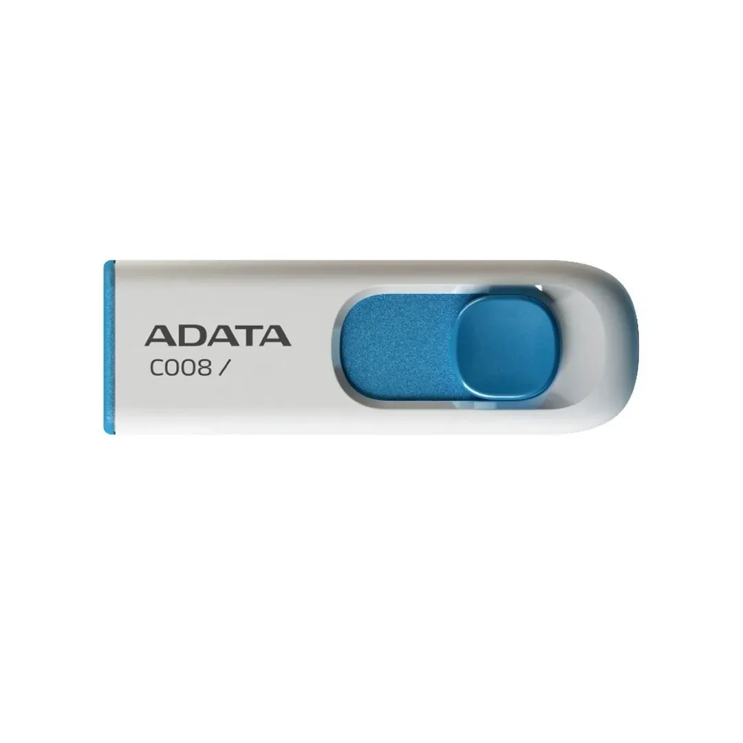 ADATA C008 USB 2.0 Flash Drive Classic Capless – 16GB – White