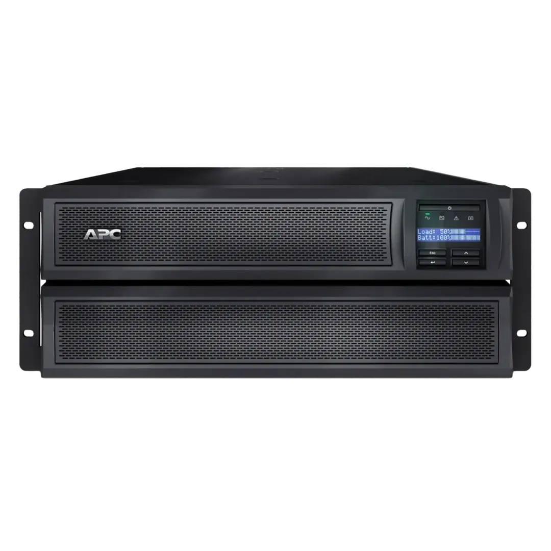 APC Smart-UPS X, Line Interactive, 2200VA, Rack/tower convertible 4U, 200V-240V, 8x C13+2x C19 IEC, NMC, Extended runtime, Short depth