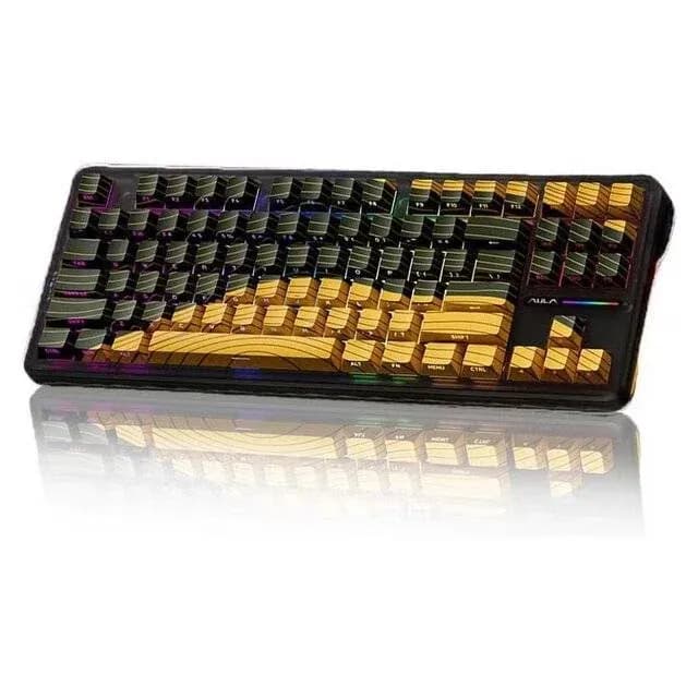 Aula F87 Pro Mechanical Keyboard (Black Yellow)