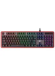 كيبورد ميكانيكي للألعاب هافيت KB870L مع إضاءة RGB - لون أوكر + أحمر