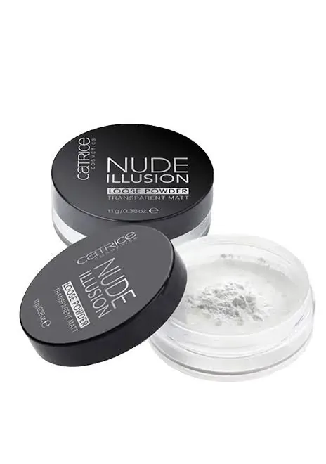 كاتريس باودر شفافة مطفية Nude Illusion Loose Powder