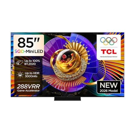تلفاز 85 بوصة SQD Mini LED بدقة 4K وتردد 288 هرتز نظام Google TV موديل 85C7L