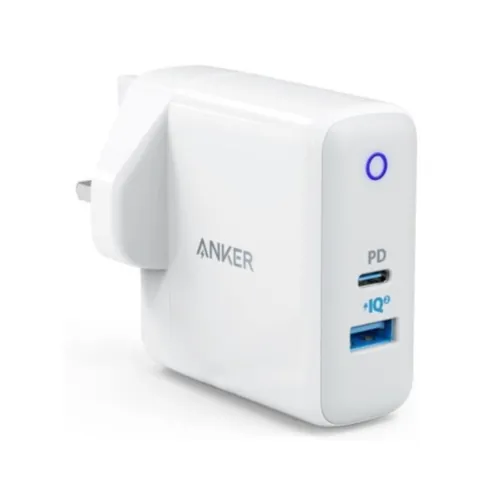 شاحن أنكر PowerPort PD & QC سريع 35 واط - أبيض