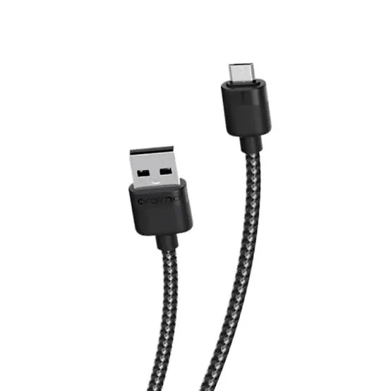 كيبل بيانات Oraimo Duraline 3 مايكرو USB 2A طول 1 متر أسود