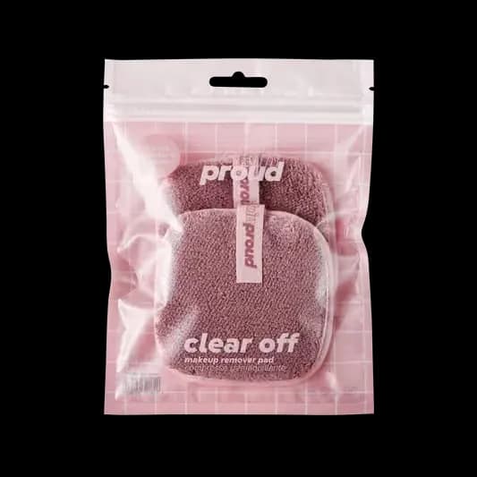 Skin proud Clear off Microfibre pads mk remover pad سكين براود كلير أوف – وسائد إزالة المكياج (قطعتان) — 2