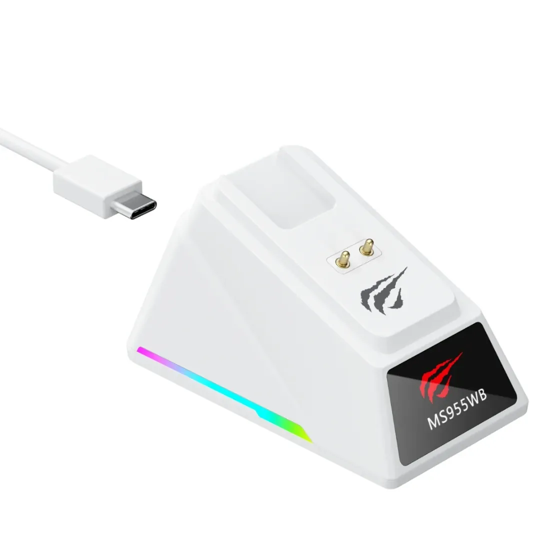 ماوس هافيت HAVIT MS955WB لاسلكي ثلاثي الأوضاع - أبيض وأسود — 3