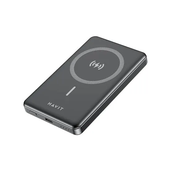 شاحن طوارئ هافيت PB5203 مغناطيسي 10000 مللي امبير 18 واط اسود