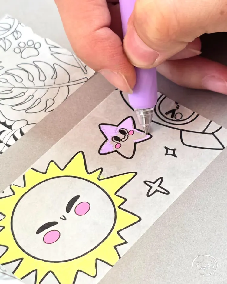 واشي تيب أبيض للتزيين - Brustor DIY Colouring