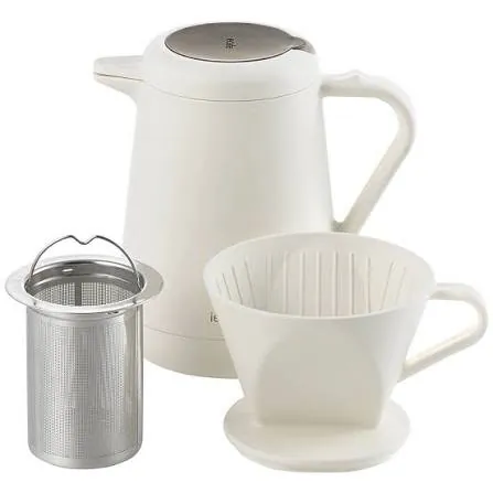 إبريق شاي وقهوة معزول ie Café سعة 620 مل (أبيض)