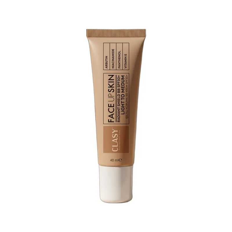 كلاسي بي بي كريم FACEUPSKIN بدرجة فاتحة إلى متوسطة مع SPF30+
