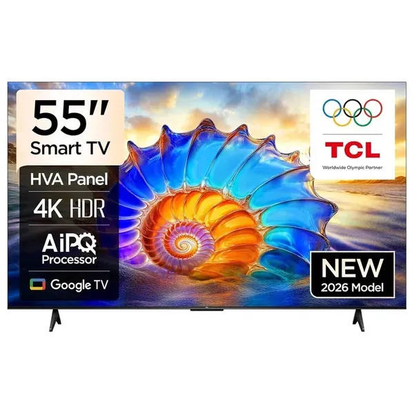 تلفزيون TCL كيو ليد 55 بوصة 4K جوجل تي في موديل 55V6D
