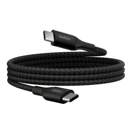 كابل بلكن BoostCharge مضفر USB-C إلى USB-C بقوة 240 واط (1 متر، أسود)