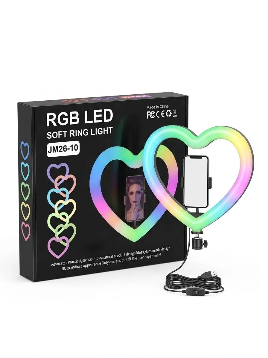ضوء LED على شكل قلب لتصوير المنتجات