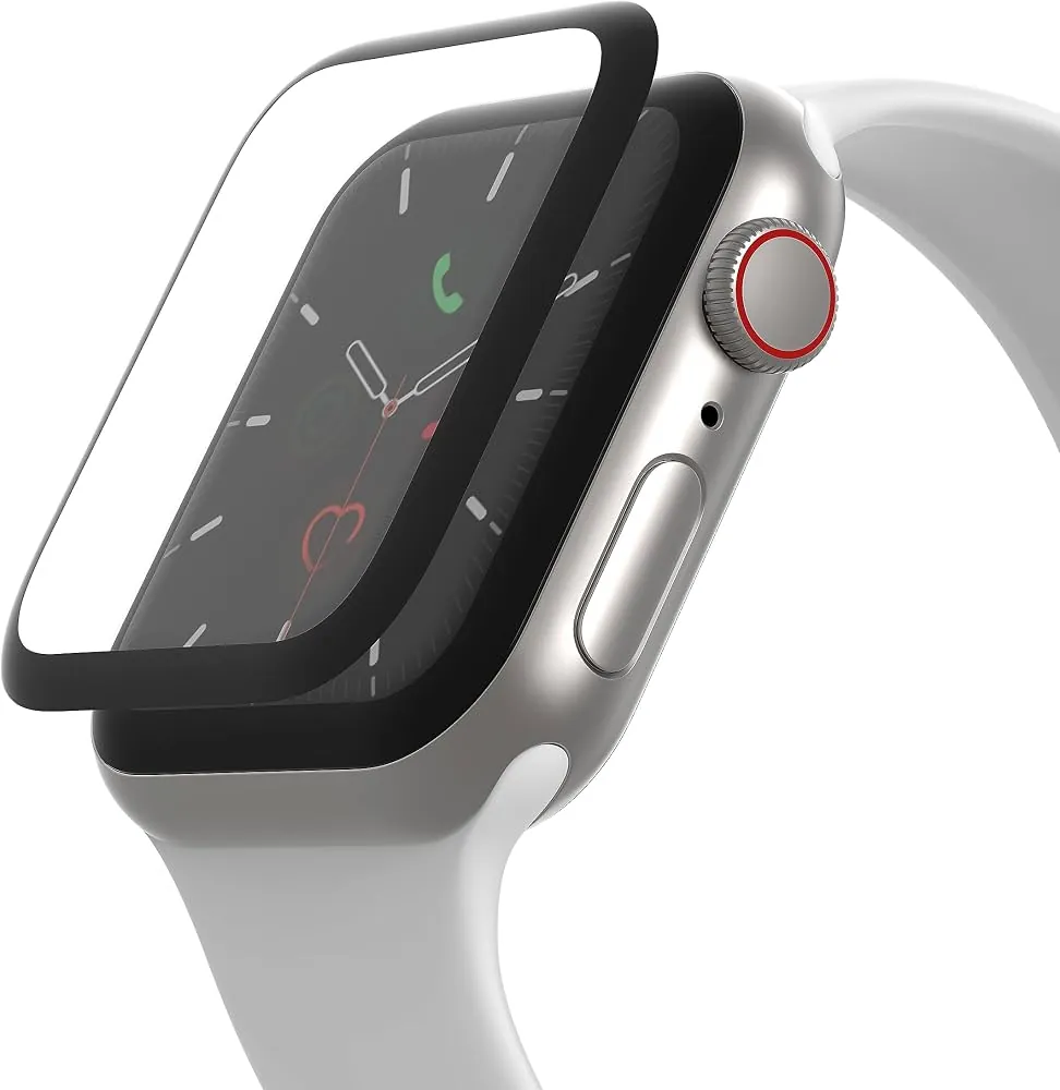 واقي شاشة بيلكن ScreenForce TrueClear Curve لساعة Apple Watch Series 6/SE/5/4 (44mm)