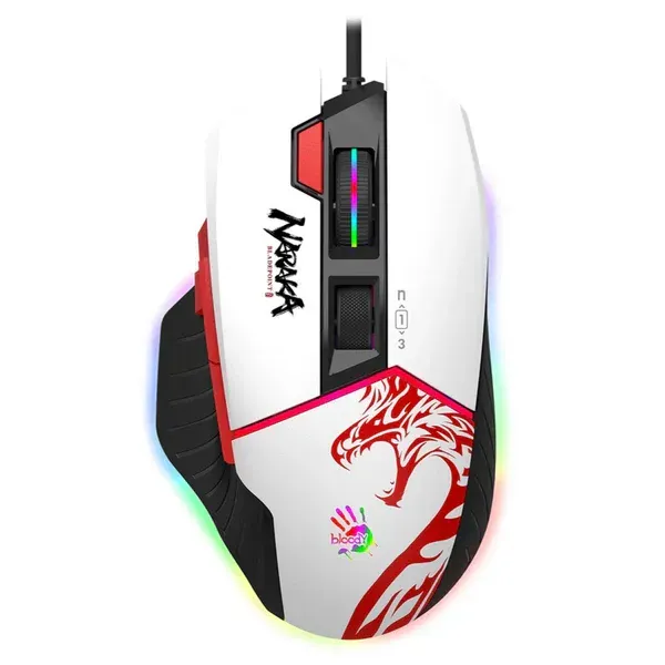 ماوس ألعاب بلودي Naraka W95 Max أبيض