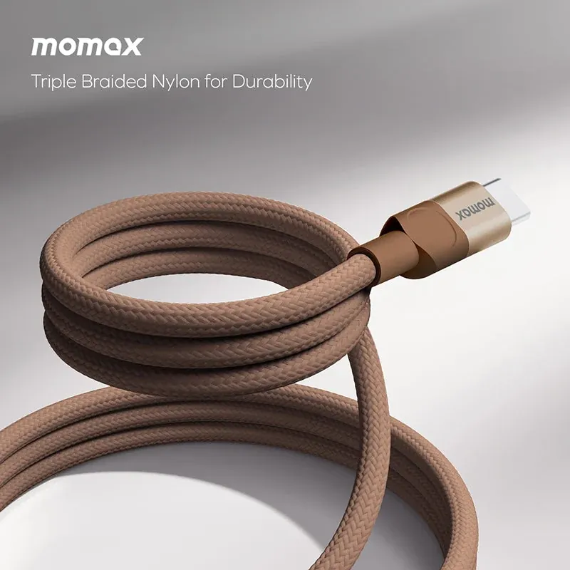 كيبل مغناطيسي Momax Mag.Link USB-C to USB-C بقدرة 100 واط - طول 1 متر - لون ذهبي — 2