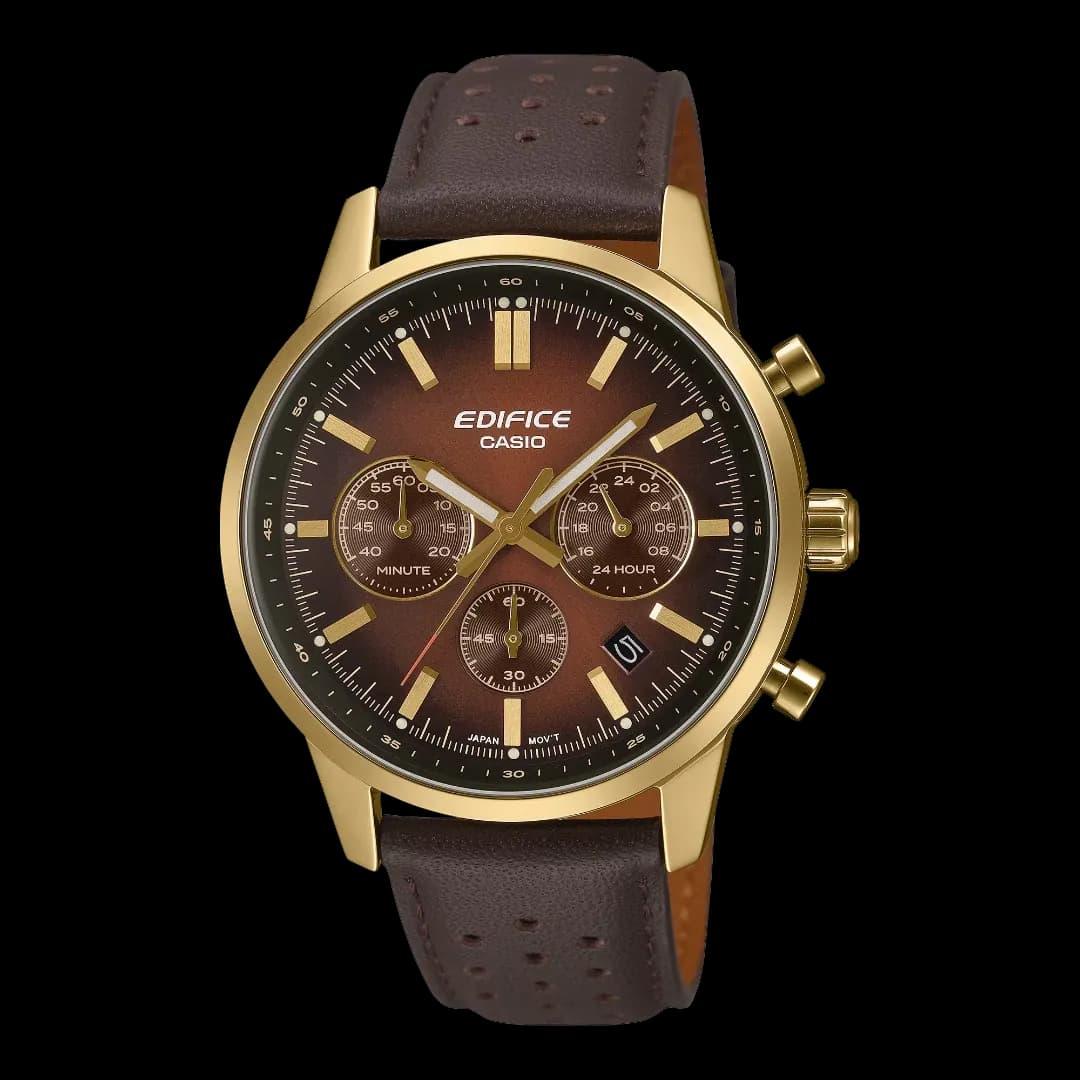ساعة كاسيو إيديفيس EFR-575CL-5ADF كرونوغراف رجالية بسوار جلد
