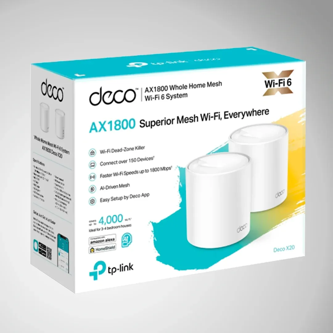 راوتر TP-LINK Deco X20 واي فاي 6 (عبوة قطعتين) - أبيض — 2