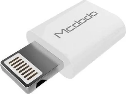 محول ماكدودو OTG من مايكرو USB إلى لايتنينج أبيض