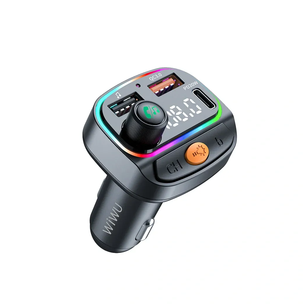 WIWU شاحن سيارة لاسلكي سريع مع مشغل MP3 — 3