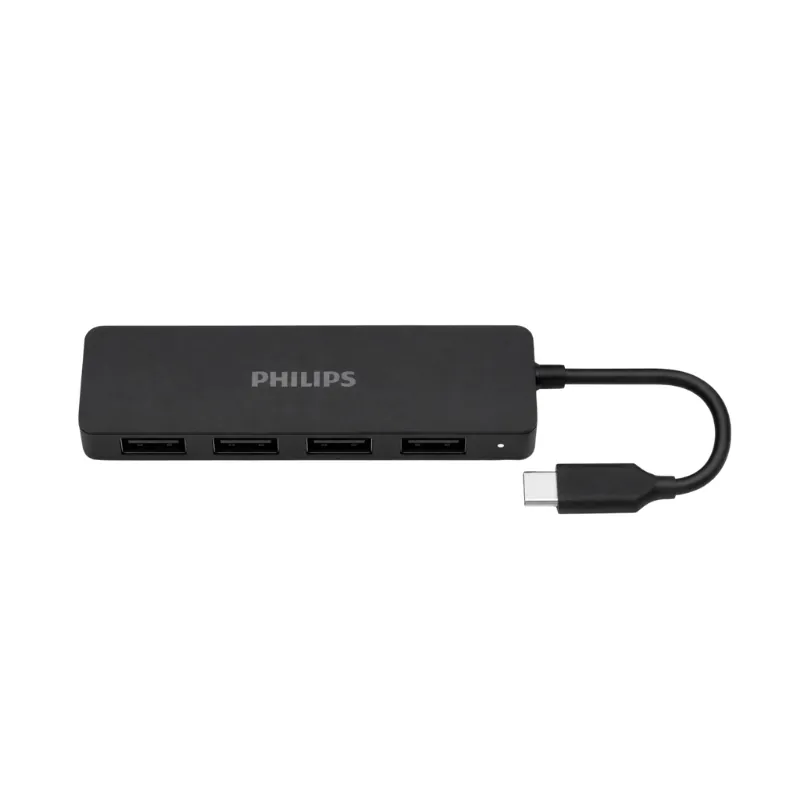 هاب USB-C من فيليبس 5 في 1 مع 4 منافذ USB-A 3.0 ومنفذ شحن USB-C