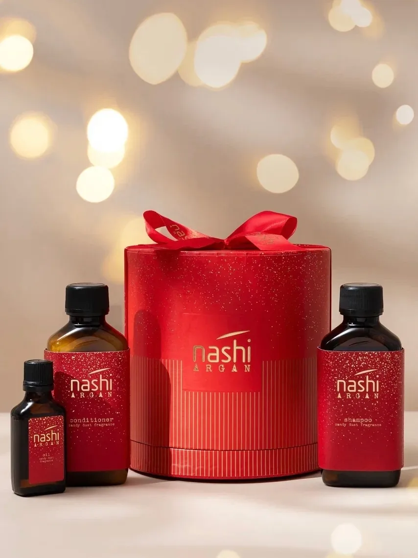 كيت ناشي شامبو 200ml - بلسم 200ml - زيت جاف 30ml (GINGERBREAD)
