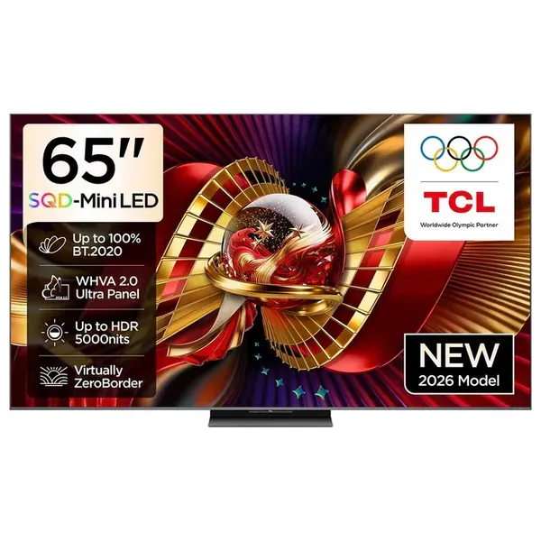تلفاز TCL ميني إل إي دي 65 بوصة 4K موديل 65C8L مع نظام Google TV