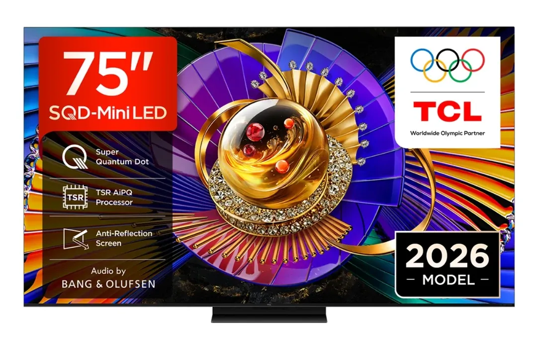 تلفزيون TCL ميني ليد QD 75 بوصة 4K موديل 75C7L بنظام Google TV