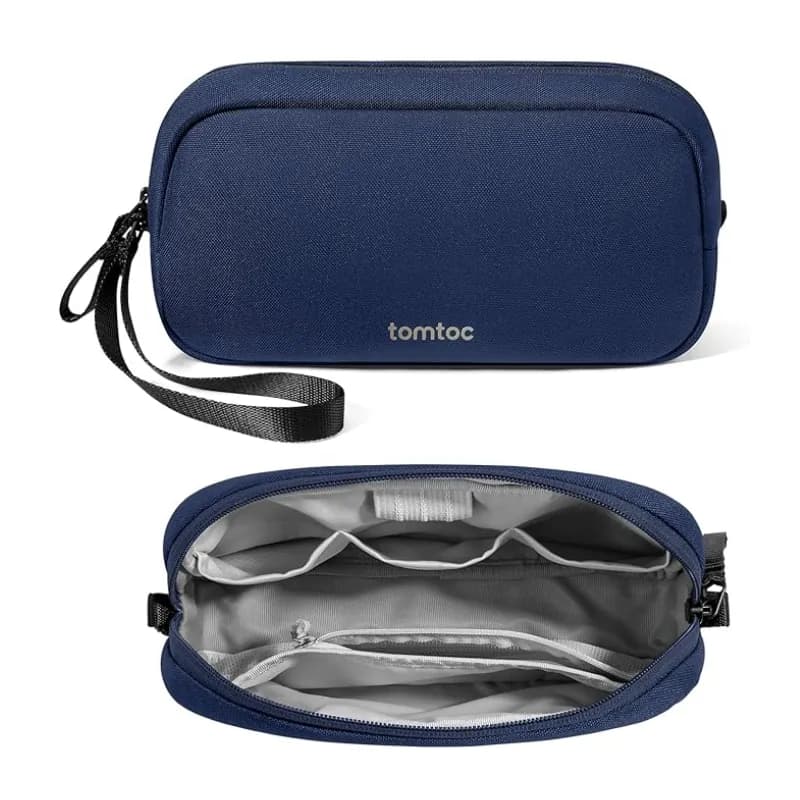 حقيبة إكسسوارات إلكترونية Tomtoc Light-T12 سعة 1 لتر أزرق داكن