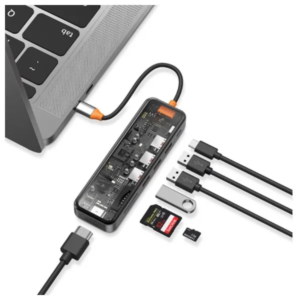 هب WIWU Cyber 7 في 1 - وصلة توسعة USB-C — 2