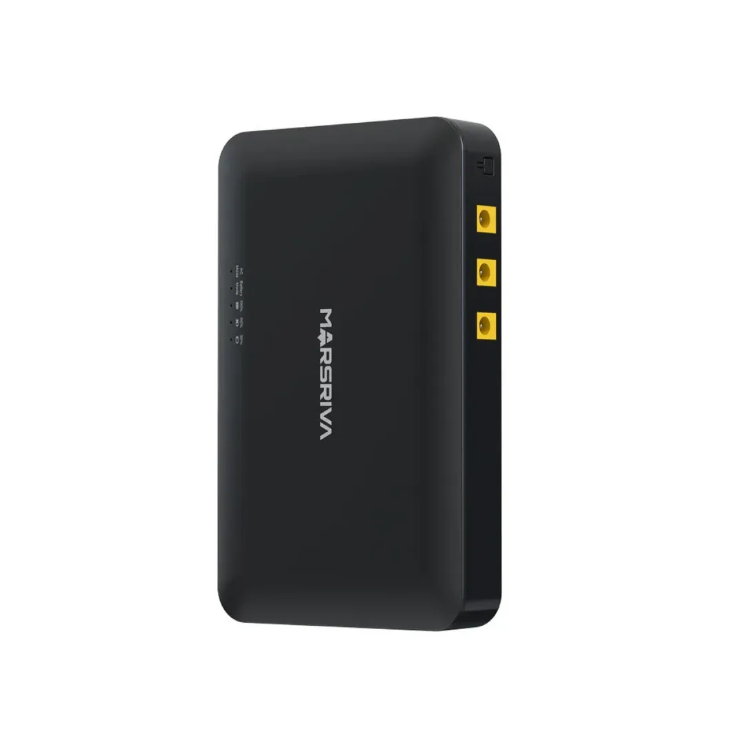 UPS NANO MARSRIVA مجهز طاقة راوتر 18W - 8000 مللي أمبير - أسود