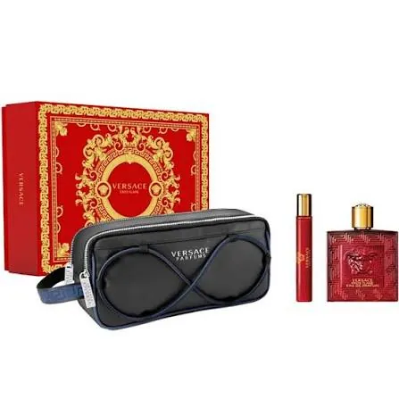 طقم فيرزاتشي إيروس فليم للرجال - عطر EDP 100مل + تراول سبراي 10مل + هدية