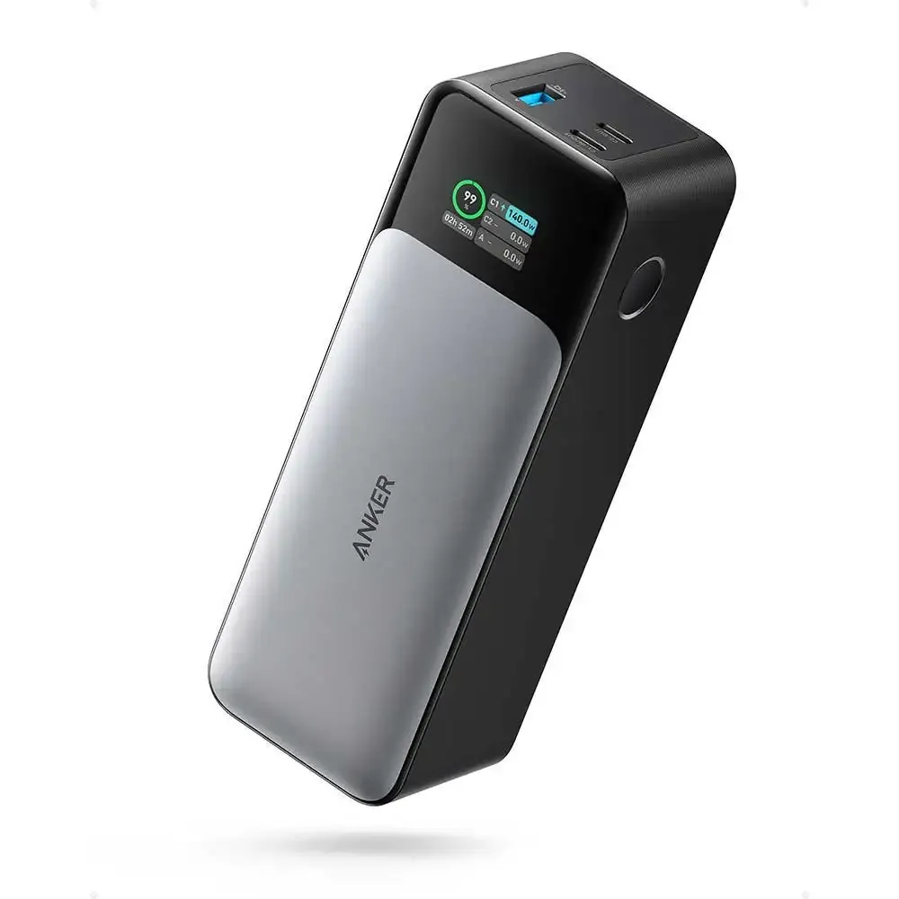 باور بانك Anker Gen 2 - سعة 24000 مللي أمبير، قدرة شحن 140 واط، أسود