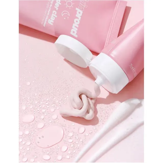 غسول كريمي بالطين الوردي من سكين براود  Skin proud Wonder clay clarifying pink cream cleanser 75ml