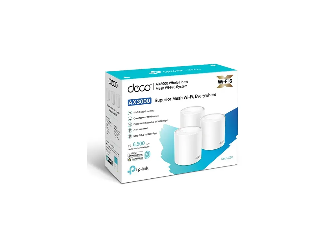 راوتر تي بي-لينك Deco X50 واي فاي 6 (عبوة 3 قطع) - أبيض — 2