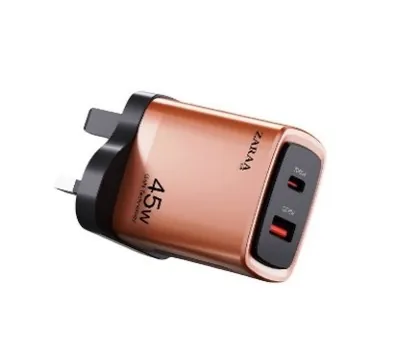 شاحن جداري GaN سريع 45 واط بمنفذ PD و USB 18 واط
