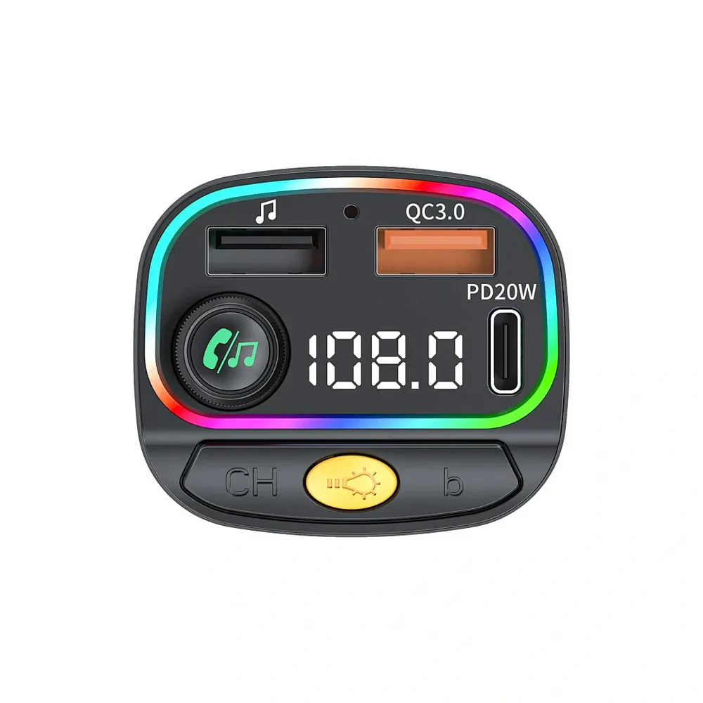 WIWU شاحن سيارة لاسلكي سريع مع مشغل MP3