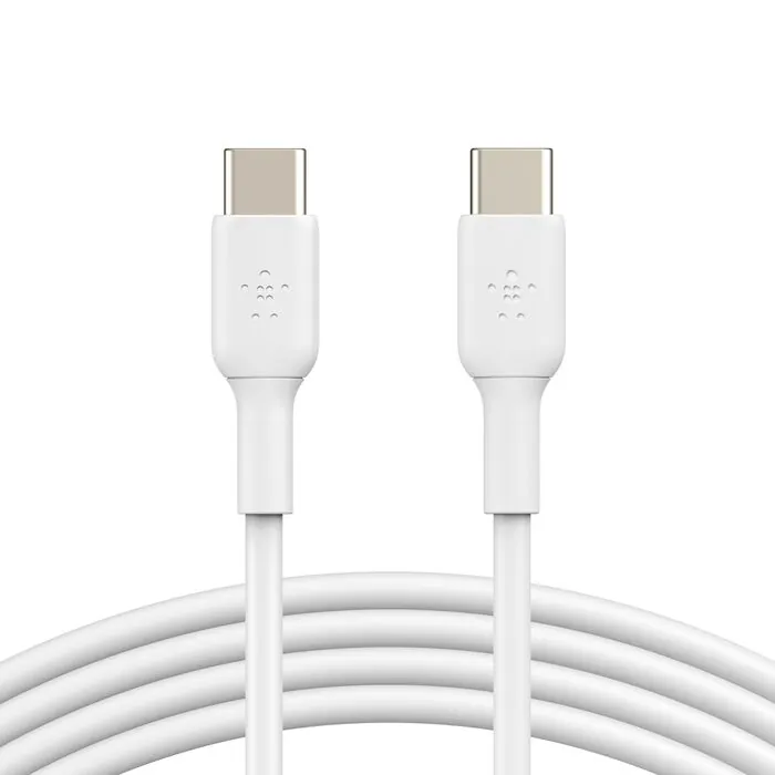 كيبل بيلكين BoostCharge من USB-C إلى USB-C بقدرة 60 واط - 2 متر - أبيض
