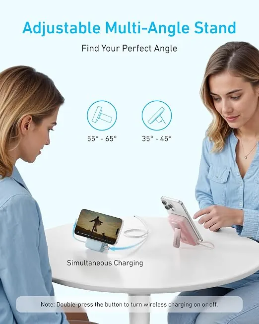 شاحن طوارئ Anker 633 MagGo مغناطيسي 10000 مللي أمبير 20 واط - أبيض — 3