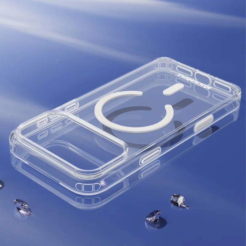 كفر حماية روك روز شفاف HD متوافق مع MagSafe لهاتف آيفون 17 برو ماكس
