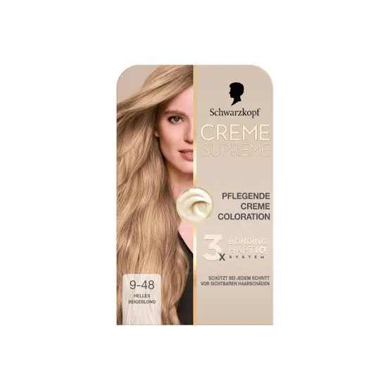 صبغة شعر Schwarzkopf Creme Supreme 9-48 أشقر بيج فاتح