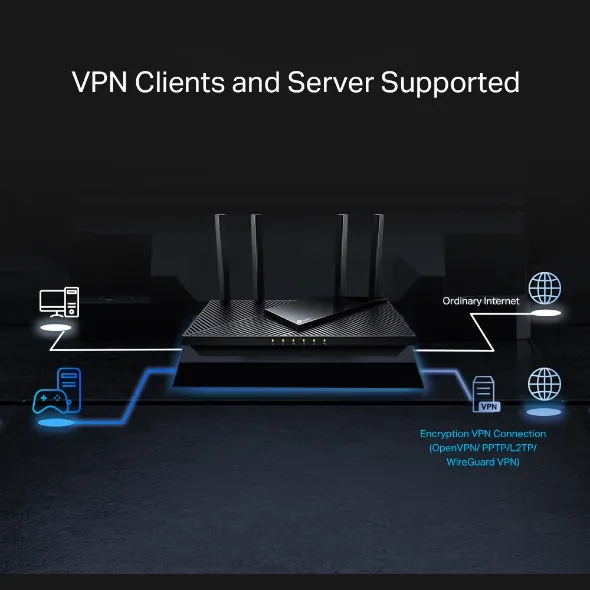 راوتر TP-Link Archer AX55 واي فاي 6 - أسود