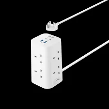 مشترك كهربائي أنكر USB (12 في 1، 20 واط) - أبيض