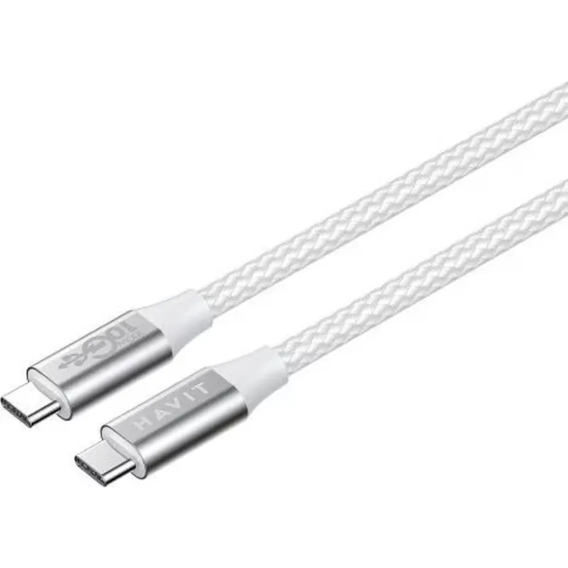 كيبل هافيت CB6311 من USB-C إلى Lightning بطول 1 متر - 30 وات (أسود وأزرق) — 2