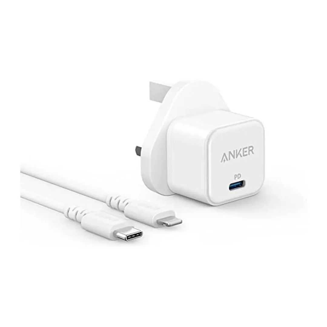 شاحن Anker 20W USB-C to Lightning - أبيض