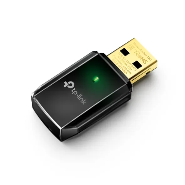 محول واي فاي USB تي بي لينك TP-LINK Archer T2U أسود