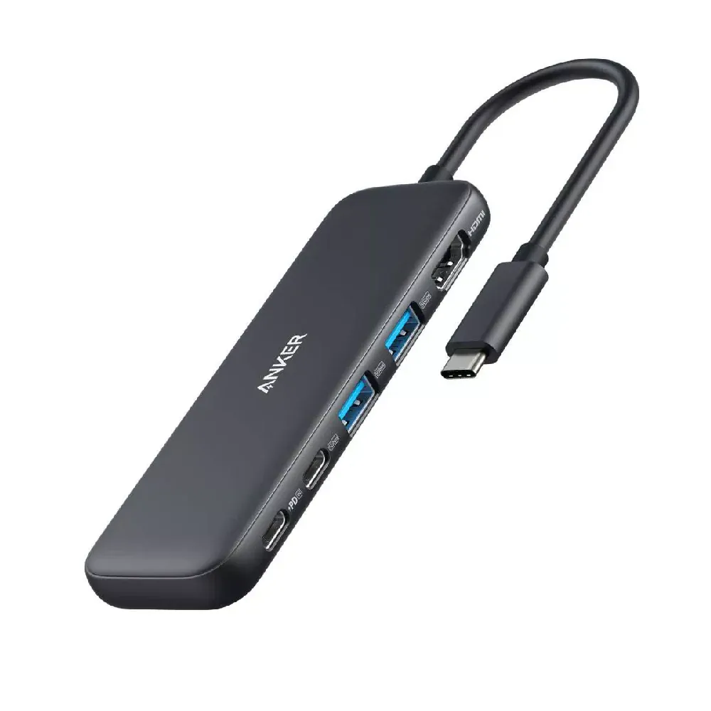 هاب Anker 332 USB-C Hub 5 في 1 أسود