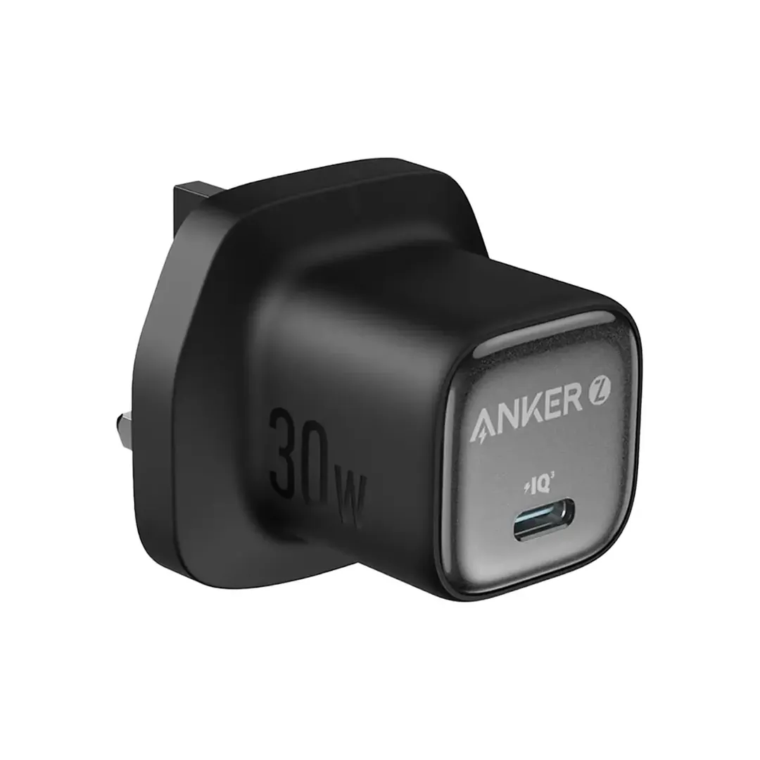 شاحن سيارة أنكر نانو 75 واط منفذ USB-C مع كابل USB-C مدمج رمادي