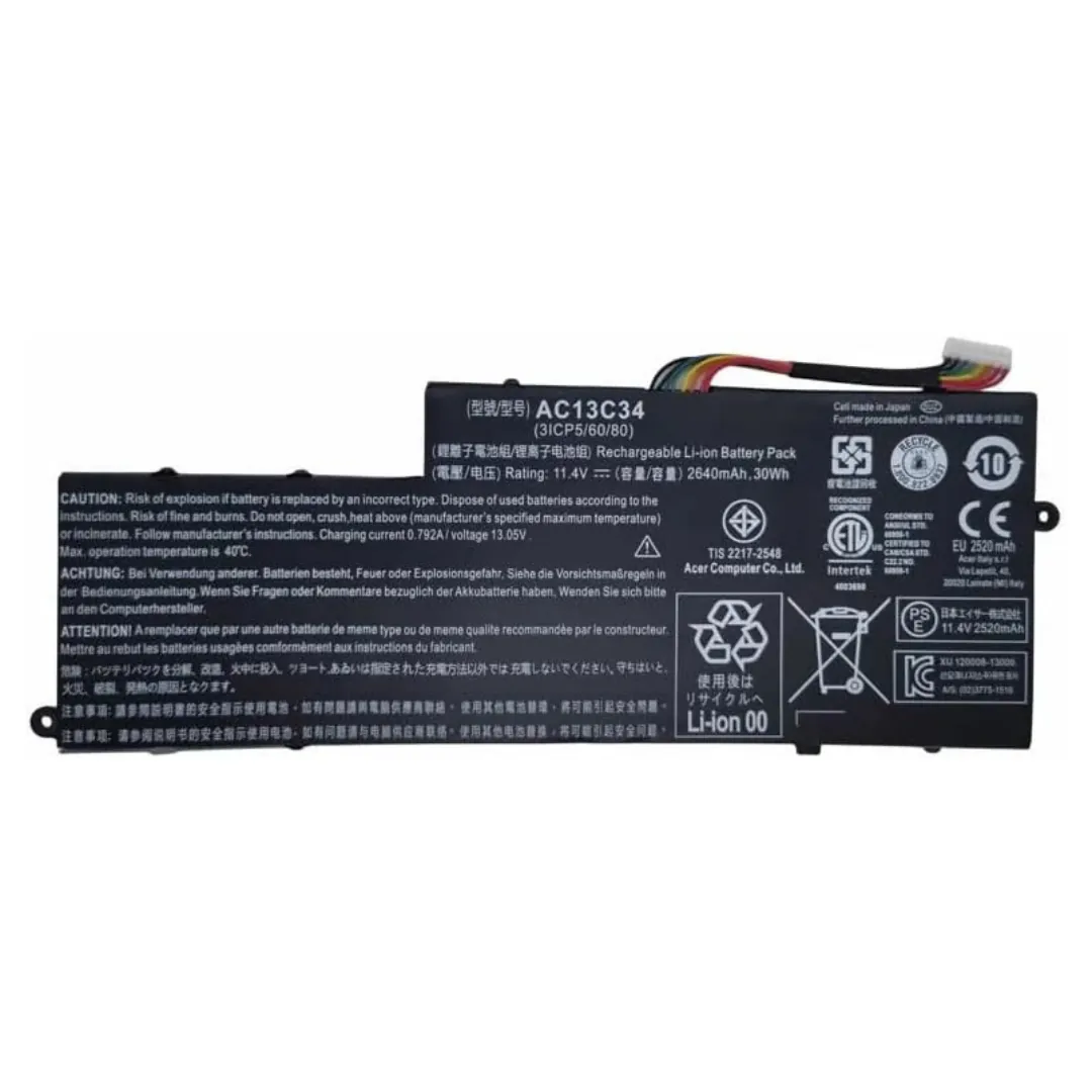 ACER AC13C34 11.4V 30Wh Replacement Laptop Battery for Aspire V5-122P / V5-132P / E3-111