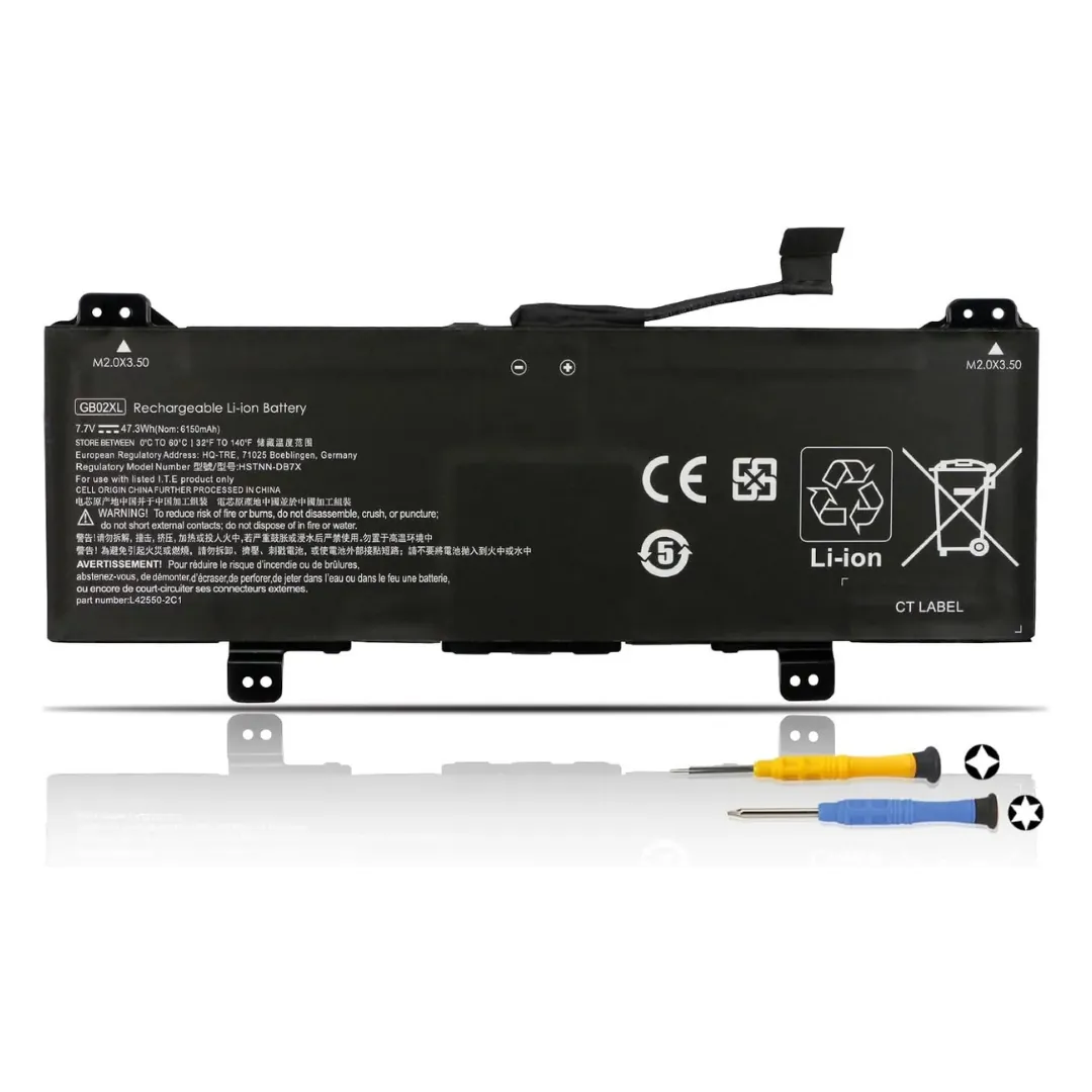 HP GB02XL 7.7V 47.3Wh Replacement Laptop Battery for Chromebook 11 G6 / 14 G5